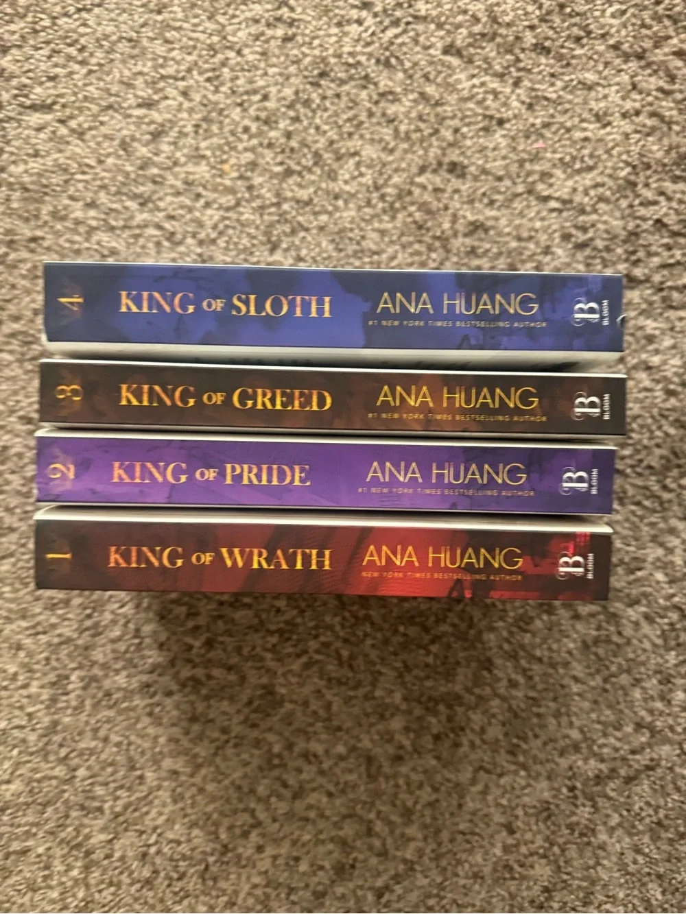 Kings of Sin Decorative Book Set - White and Gold